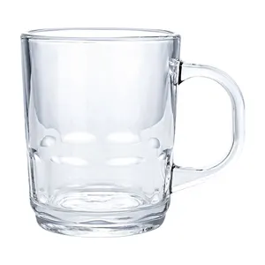 时尚流行漂亮设计马克杯设计玻璃水杯规则形状带手柄