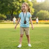 Micro Localizador GPS con Tarjeta SIM Personalizable, Collar con Rastreador GPS en Tiempo Real para Niños y Estudiantes