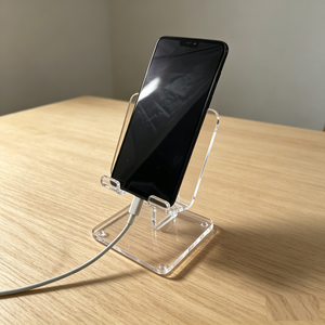 Support de téléphone pliable en acrylique transparent de qualité supérieure, vente en gros d'usine, logo personnalisé pour l'affichage des téléphones - Product Image 1
