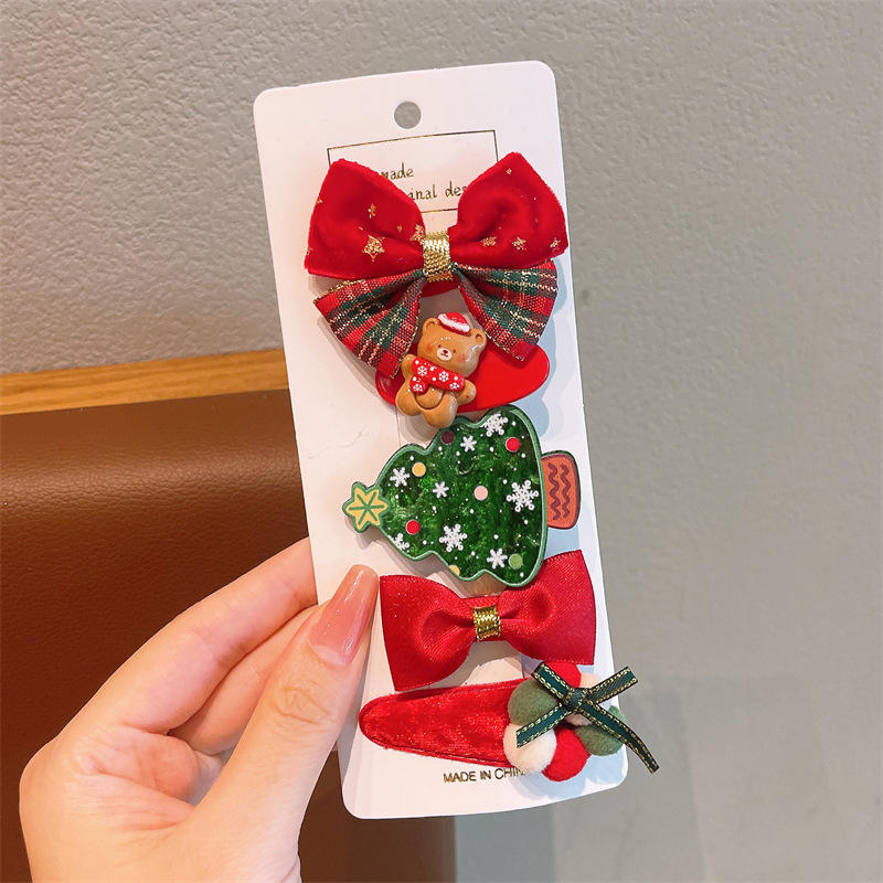 2 Bear Christmas Tree Five - piece Card Set