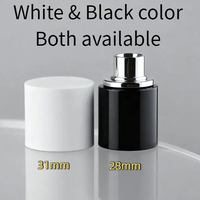 Couvercle magnétique noir mat de petite et grande taille, bouchon magnétique blanc mat de luxe pour flacon de parfum