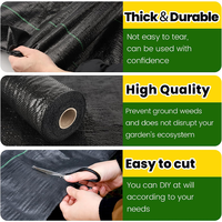 Couleur noire pp matériel 100 grammes sol coverweed barrière net Agriculture tapis de mauvaises herbes couverture du sol