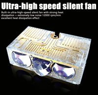 Luces LED Súper Brillantes para Parrilla de Coche, 4 Lentes A12, 200W, 20000LM, 6000K, Ventiladores Silenciosos, 9-30V, Canbus, IP68, para Coche y SUV
