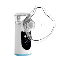 Nebulizador de Mano Recargable de Malla para Animales (Gatos y Perros) Ultra Silencioso, Alivio Rápido, Capacidad de 10ml, Pantalla Clara, Automático, Uso Médico