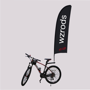 <span class=keywords><strong>Soporte</strong></span> de Bicicleta Ligero y Único de Wisezone de Weihai para Publicidad Móvil en la Calle, para Banderas Rectangulares, en Forma de Lágrima y de Pluma - Product Image 1