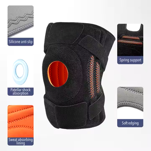 Verstelbare Neopreen Nylon Kniebeschermers Patella Gel Pads Knie Brace Compressie Knie Ondersteuning Met Verstelbare Bandjes - Product Image 2