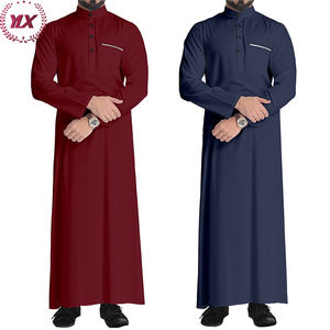 Vente en Gros Thobes Musulmans Islamiques Traditionnels Jubbah Qamis pour Hommes 2023 Vente en Gros Kaftan Arabe de Haute Qualité - Product Image 6