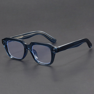 <span class=keywords><strong>2026</strong></span>年製アセテートレトロスクエア厚フレーム無度数メガネ男女兼用ブルーライトカットメガネ放射線防止眼鏡 - Product Image 2