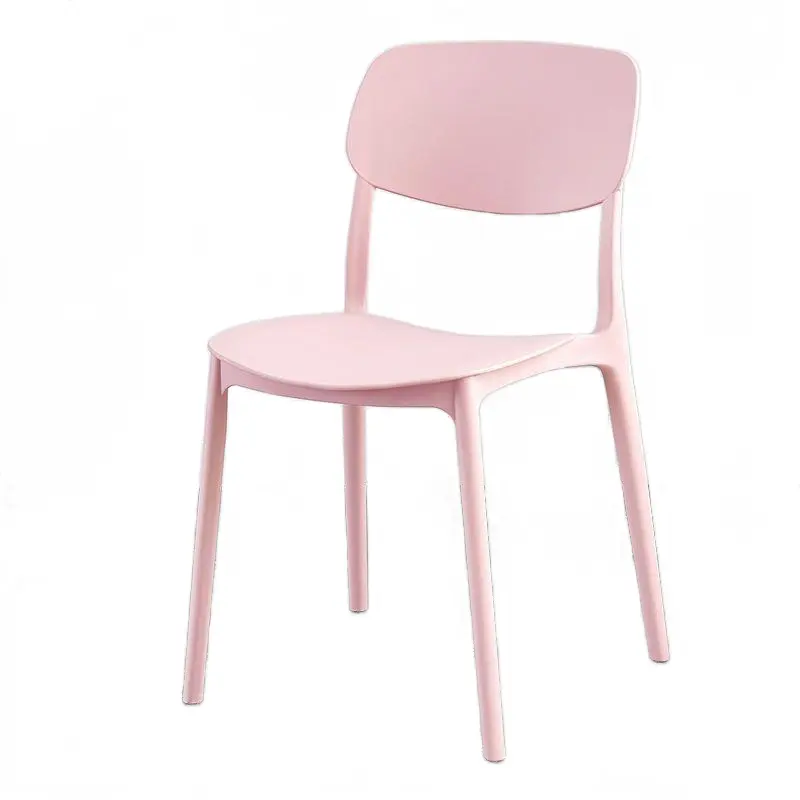 Fabrika fiyat ucuz polipropilen Modern plastik istiflenebilir sarı yemek sandalyesi
