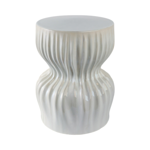 Sculpted Decorative Outdoor Side Table <b>Stool</b> Modern Indoor <b>Garden</b> Plant Stand Accent <b>for</b> Home Decor Styling - Product Image 4