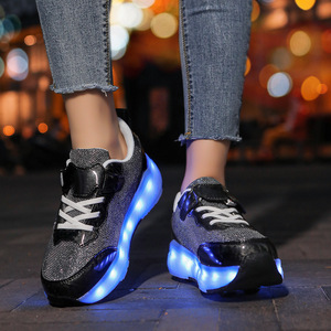 Chaussures de course avec lumières LED, rechargeables par USB, commande tactile, course nocturne pour enfants et adultes - Product Image 1