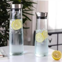Carafe en verre borosilicate de haute qualité pour boissons chaudes et froides, jus de citron, bouteille d'eau en verre