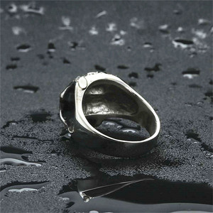 Anillo de Esqueleto para Hombre, Acero Inoxidable, Estilo Punk Plateado, Joyería de Regalo 26030 - Product Image 3