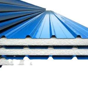 Duvar/çatı çelik renk 100mm PU sandviç Panel/poliüretan kurulu