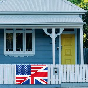 USA UK Flag 3x5 Ft Pennant Style <b>Banner</b> with Brightly Colored Brass Grommets 100D Polyester Outside Decor - Product Image 4