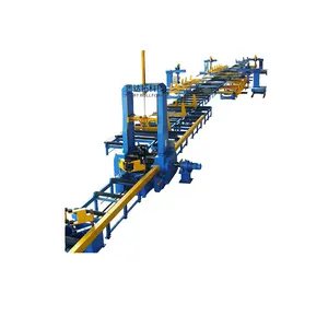 Çelik yapı için otomatik CNC H kiriş montaj fabrikasyon hattı kaynak doğrultma makinesi
