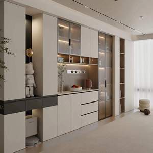 ตู้เก็บของตู้ไฟ LED เงาสูงทันสมัยตู้โชว์สำหรับห้องนั่งเล่นเฟอร์นิเจอร์ห้องรับประทานอาหาร - Product Image 1