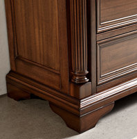 Commode en chêne massif sur mesure, buffet en travertin, 6 tiroirs, meuble de rangement de luxe pour studio ou loft