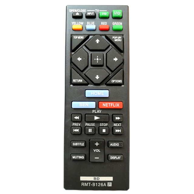 Hot Sale Universal Bluray Player DVD Controller RMT-B126A for SONY Blu-ray Remote for BDP-S1200/S2200/S3200/S4200/S5200