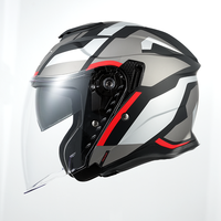 Casque de moto à face ouverte ECE2206, nouveau modèle, noir mat, ABS, pour la conduite sur route, homologué