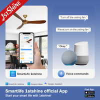 Ventilateur de plafond décoratif 1stshine pour appareils électroménagers, sans lumière, directionnelle pour l'hiver, avec télécommande