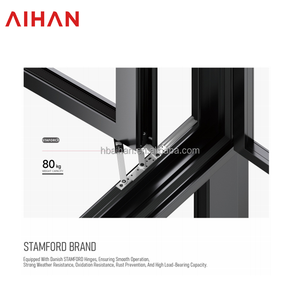 AIHAN NFRC AS2047 Fenêtres modernes à double impact en verre <span class=keywords><strong>Hublot</strong></span> Swing Cadre ouvert en alliage d'aluminium Écran en acier inoxydable Cuisine - Product Image 4