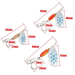 Señuelo de pesca con forma de cuchara giratoria, anzuelo metálico de cobre, anzuelo de pesca triple, de acero inoxidable, anzuelo de hundimiento rápido, color gris humo - Product Image 2