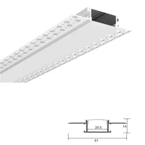Housing Ceiling Light bar Drywall Plaster Gypsum LED Strip Diffusion Channel Recessed Extrusion LED Aluminum Profile