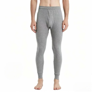 Sous-vêtements thermiques pour hommes, extensibles dans 4 directions, doux, confortables, légers, pantalons longs, ouverture à l'avant, durables, lavables en machine, à porter toute la journée - Product Image 1