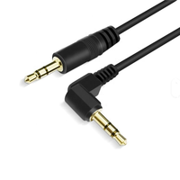 Fabrik-Großhandel: Anpassbare Goldene Rechtwinklige 90-Grad-3,5-mm-Stereo-Stecker-zu-Stecker-Audiokabel