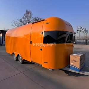 Popular <b>Rolling</b> Cart Caravan Restaurant Coffee Mobile <b>Ice</b> <b>Cream</b> Trailer Commercial Service Window Food Truck - Product Image 2