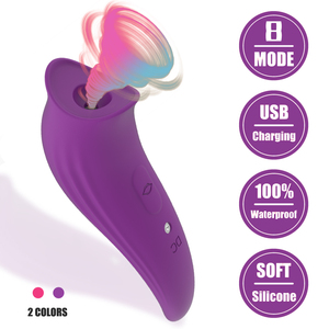 8 Vibration 7 Suction Modes Clitoral Suction <strong>Vibrator</strong> USB Magnetic Charging <strong>Engravable</strong> Brand Logo 2 in 1 Female Massager - Product Image 1