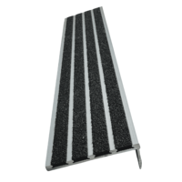 Marches d'escalier résistantes à la corrosion, bande antidérapante en alliage d'aluminium, bande de bordure d'escalier en métal, bandes de protection pour escalier, sécurité intérieure et extérieure