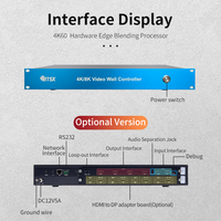 Processeur de fusion de projection Pure Hardware 4K60, couleur 10 bits ITU709, 0-1200 px, fusion EDID, métal