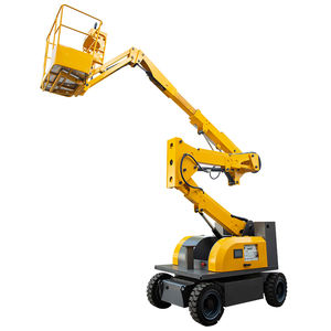 14 м самоходный подъемник, телескопическая воздушная Рабочая платформа, шарнирный буксируемый Электрический гусеничный подъемник, нагрузка 200 кг - Product Image 1