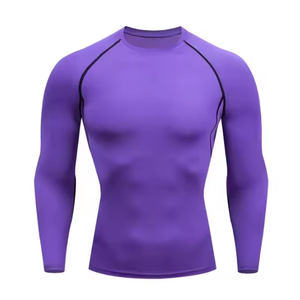 맞춤 제작 서핑 래쉬가드 긴팔 수영복 남성용 나일론 스판덱스 UPF50 수영복 - Product Image 2