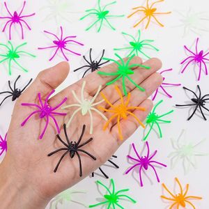 Halloween Stretchy <strong>Spider</strong> Web Decoration with Colorful <strong>Fake</strong> <strong>Spiders</strong> for Indoor Outdoor Party Decor - Product Image 5