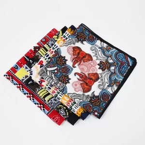 Wholesale Custom High-Quality Cotton Bandanas <strong>Boho</strong> Ethnic Print Square <strong>Scarves</strong> Cotton Handkerchiefs for <strong>Men</strong> &amp; Women - Product Image 2