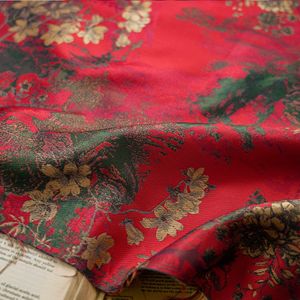 Wholesale Manufacturing Custom Designer Luxury Yarn <strong>Satin</strong> Textile Women's Dresses Jacquard Brocade Fabric for Clothing - Product Image 5