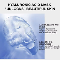 Masque facial en feuille YSJ à l'acide hyaluronique et à la glycérine, 25g, hydratation profonde à haute molécule, repulpant, anti-dessèchement, lissant, pour tous types de peau