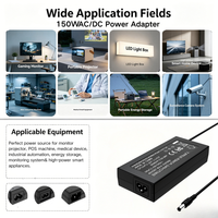 Adaptateur d'alimentation MYIXI 52V 7V 7.9V 12.6V 5A 10A 4A 3A 2A pour commutateur PoE, sortie AC/DC 21V 12V USB-C 5V 4.0*1.7mm
