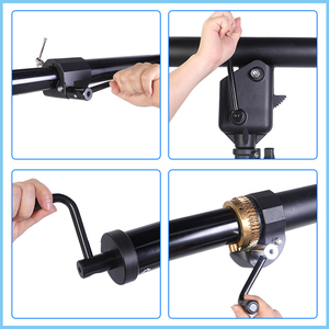 ST-AFD804 tay-cranked Wind-up Heavy Duty Đèn đứng chụp ảnh <span class=keywords><strong>Tripod</strong></span> Phanh bánh xe cho phim studio Video rạp chiếu phim - Product Image 6