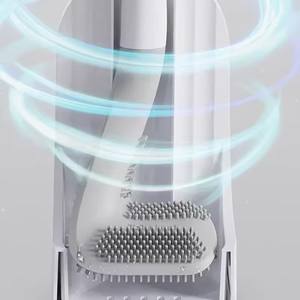 Brosse de toilette en silicone à long manche avec poils à séchage rapide et support pour un nettoyage sans effort - Product Image 3