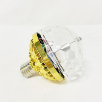 Boule magique rotative à cristaux musicaux, ampoule LED RGB pour scène, lampe E27 pour discothèque, fête, DJ, effet de Noël, lumières de scène LED RGB pour DJ