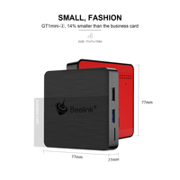 Pour GT1 MINI-2 Amlogic S905x3 Quad Core Android 9.0 Boîtier TV 4K 4 Go/32 Go Télécommande vocale WiFi 2.4G+5.8G BT 1000 Mbps USB3.0