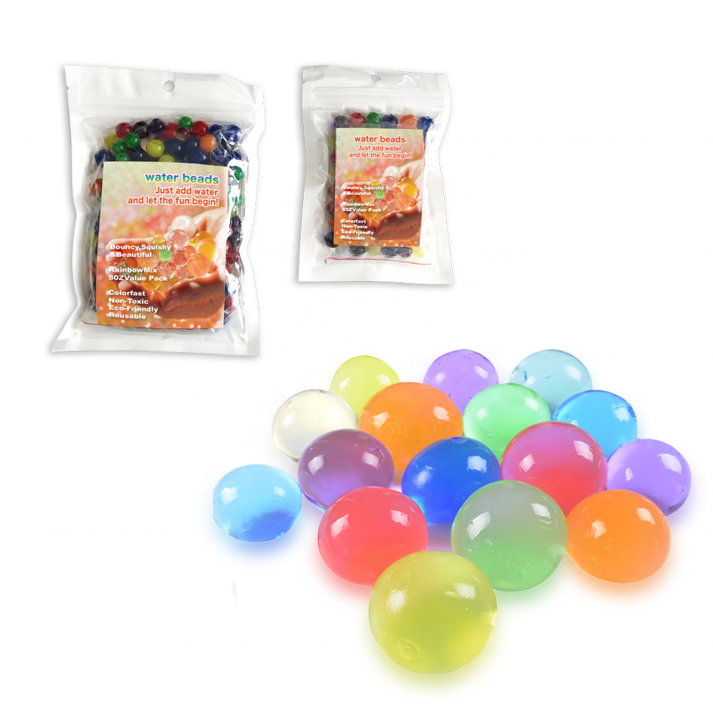Нетоксичные бусины для воды 90 г, 4,5-7 см, после замачивания в воде, гелевые бусины для детей, ценная упаковка, сенсорные игрушки и украшение