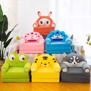 Vente en gros de canapé grenouille dinosaure dessin animé animal en peluche chaise paresseuse pour enfants Panda pingouin licorne siège bébé - Product Image 1