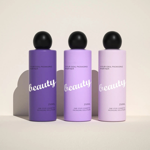 Rỗng hình cầu cap Pet nhựa Mỹ phẩm dầu gội Lotion chai 250ml bán buôn sản xuất - Product Image 1