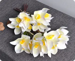 Arten von Orchiden Real Touch Fabrik Großhandel Seidenblume Hochzeit Haltenblumen Tischblume - Product Image 2