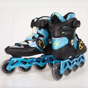 EACHkids Professional Soy Speed Racing Skates Carbon Fiber PU 4 Wheels YQ-S3 Carbon Fiber <b>Frame</b> and Lightweight for Opti - Product Image 4